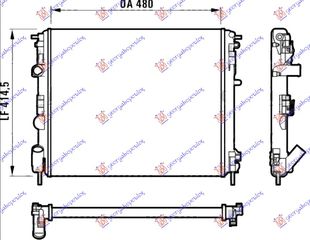Ψυγείου ΒΕΝ-ΠΕΤ(48x41)Χ/ΒΑΛΒΙΔΑ-Μ/ΣΩΛ. (ΣΥΡΤΑΡ.ΒΕΝ.) (Valeo CLASSIC) / RENAULT CLIO 98-01 / 7700430784 - 1 Τεμ