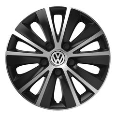 Τάσια Τροχών Αυτοκινήτου Versaco Rapide Χρώμιο/Μαύρο 16" με σήμα Volkswagen 4 Τεμάχια