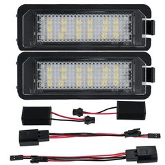 Led Φώτα Πινακίδας 6000 Kelvin Για Vw Golf 5 03-08, Golf 4 98-03 , Passat (B6/3C) 05-10, Polo 4 (9N3) 05-09, Polo 4 (9N) 01-05, Beetle New 1 98-11, Eos 06-15, Phaeton, Lupo 98-05 Ζευγάρι 2 Τεμάχια