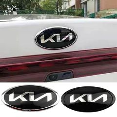 Σήμα Πίσω Μεταλλικά για Kia Sportage / Picanto / Rio / Soul / Ceed /Proceed / Sorento / Optima / Χρώμιο-Μαύρο 15cm x 7,5cm 1 Τεμάχιο