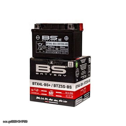 ΜΠΑΤΑΡΙA BS BATTERY BTX4L-BS + /  BTZ5S-BS ΜΕ ΥΓΡΑ ( YTX4L-BS , YTZ5S-BS ) 50A