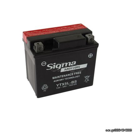 ΜΠΑΤΑΡΙΑ SIGMA MOTION YTX5L-BS 113x70x105 55Ah