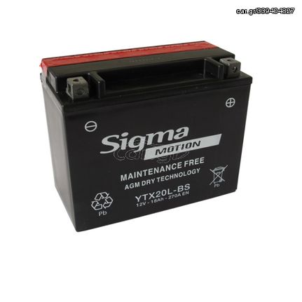 ΜΠΑΤΑΡΙΑ SIGMA MOTION YTX20L-BS 175x87x155 240Ah