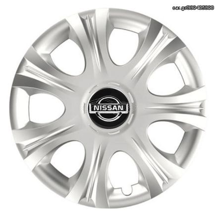 Τάσια Τροχών Αυτοκινήτου Versaco Impulse Ασημί 16" Με σήμα Nissan 4 Τεμάχια