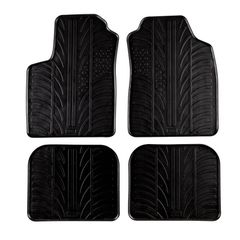 Apesan Πατάκια Αυτοκινήτου Από Λάστιχο Για Fiat Panda 2003-2011 Μαύρο 4 Τεμάχια