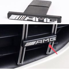 Σήμα Μπροστινής Μάσκας Amg Για Mercedes Benz AMG GT A-Class C-Class S-Class G-Class CLA GLA GLB GLC GLE GLS Κουμπωτό Χρωμίου 8cm x 1cm 1 Τεμάχιο
