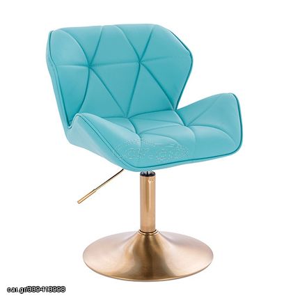 Vanity Chair Diamond Gold Base Mint blue color - 5400201