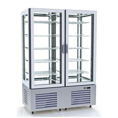 Ψυγεία Βιτρίνα κατάψυξη - συντήρηση Πανοραμική  Με Βεβιασμένη Ψύξη 2 Πόρτες. Διαστάσεις 130 x 73 x 190