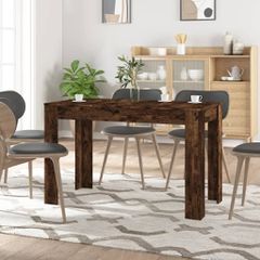 Τραπέζι Τραπεζαρίας Καπνιστή Δρυς 120x60x76 εκ. Επεξ. Ξύλο 838189
