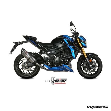 ΤΕΛΙΚΟ ΕΞΑΤΜΙΣΗΣ MIVV SUONO STEEL BLACK MUFFLER CARBON END CAP SUZUKI GSX-S750