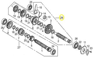 Αξονας Ταχυτήτων Κομπλέ Daytona Forcity.100 EG001-55200