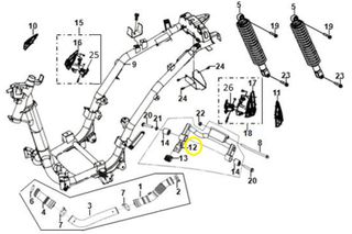 Βάση Κινητήρα Sym Jet-x 125 Lc Cbs E5 2023-2025 50351-X81-000