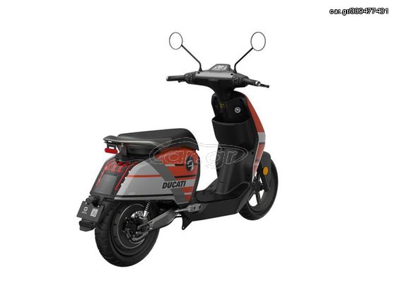 Ηλεκτρικό SCOOTER SUPER SOCO CUX 1600W/DUCATI VERSION-κοκκ.L1E-B/45KM/H 60V/30AH