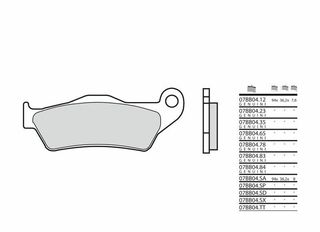 ΤΑΚΑΚΙΑ Genuine Sintered Metal Brake pads  KTM SX-F 250 / 350 / 450 - HUSQVARNA FX 250 / 350 / 450