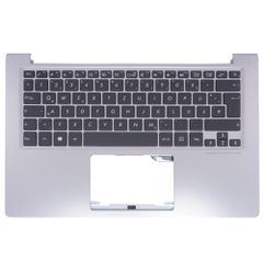 Πληκτρολόγιο Γερμανικό - German Laptop Keyboard Palmrest για Asus ZenBook UX303L UX303LA UX303LAB UX303LB UX303LN UX303LNB 90NB04Y1-R32GE0 DE Backlight Silver ( Κωδ.40643DESILVERPALM )