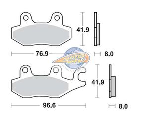 Τακάκια SBS 134HF FA165-FA215 SCOOTER 50-125CC/BURGMAN400 FR/RH
