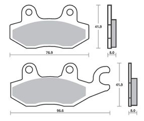 Τακάκια SBS 134HM FA165-FA215 SCOOTER 50-125CC/BURGMAN400 FR/RH