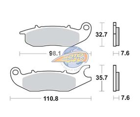 Τακάκια SBS 180HF FA375 SCOOTER 50-124CCM,ANF125INNOVA (FR), CBF125 09- (797HF)