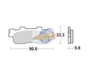 Τακάκια SBS 204HF FA498 SCOOTER 50-124CCM
