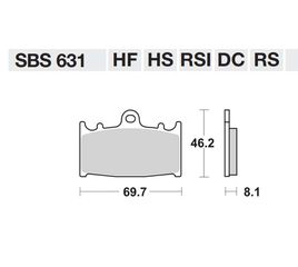 Τακάκια SBS 631HS FA158 FR