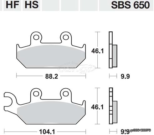 Τακάκια SBS 650HS FA172 FR