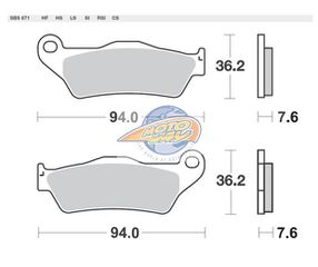 Τακάκια SBS 671RSI FA181 RR