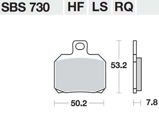 Τακάκια SBS 730HF FA266 STD FR/RR BN251 16  E3
