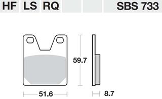 Τακάκια SBS 733LS FA267 RR
