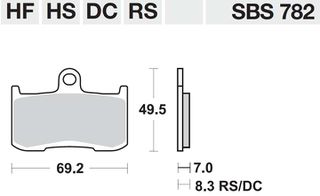 Τακάκια SBS 782HS FA347 FR