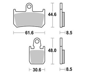 Τακάκια SBS 839RS/RST FA442/4 FR RACING YZF1000R1 07-14,YZF1000R1 ABS 12-14,MT01 07-16