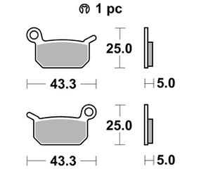 Τακάκια SBS 794SI FA325 KTM/SX50