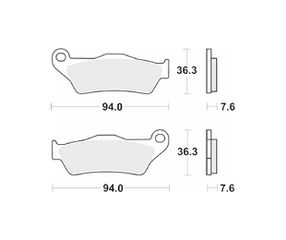 Τακάκια SBS 675CS CARBON FA208 STD FR/RR