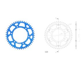 Γρανάζι Τροχού SUPERSPROX/RAL-486-44T  ALUMINIUM-Μπλε MT-03,Z300 16-19