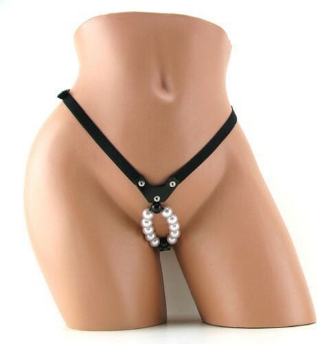 Μαύρο Στρινγκ με Πέρλες Calexotics Lovers Thong