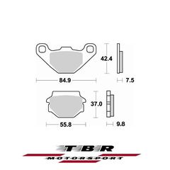 ΤΑΚΑΚΙ BRAKE PADS TBR669 PR-1AEON  AERO 50 06 FRONT - L / R