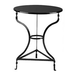 Τραπέζι μεταλλικό στρόγγυλο σε χρώμα μαύρο Φ60