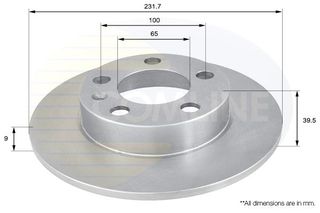 ΕΠΙΧΡΙΣΜΕΝΗ ΔΙΣΚΟΠΛΑΚΑ ΟΠΙΣΘ. AUDI-SEAT-SKODA COMLINE ADC1414