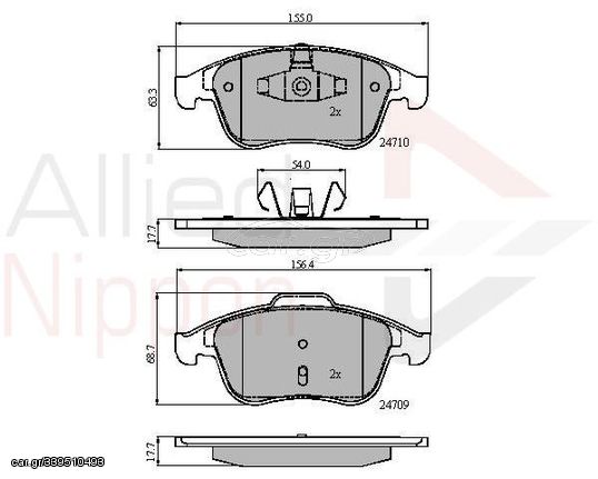 ΣΕΤ ΔΙΣΚΟΦΡΕΝΑ ΕΜΠΡ. RENAULT COMLINE ADB01725