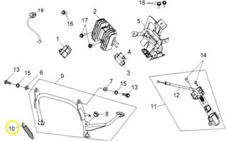 Ελατήριο Κεντρικού Στάντ Διπλό Sym Euro Mx.150 5052A-X07-980