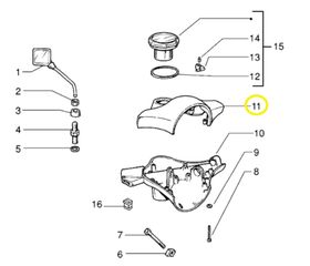 Καπάκι Τιμονιού Αβαφο Vespa PX 200 E VSX1T/ZAPM18000 1998-2005 9046005