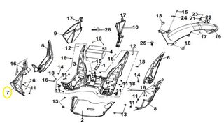 Καρίνα Δεξιά Ασπρη Κωδικός Χρώματος WH-006 Sym Jet-x 125 Lc Abs E5 83520-XN1-000-WA