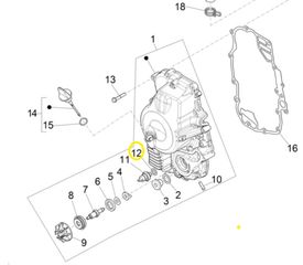 Ροδέλα Βαλβίδας Πίεσης Λαδιού Vespa GTS 300 ABS E5 2022-2023 ZAPMD3103/3104 1A011500