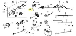 Κλειδαριές Set Sym Citycom.300i CBS 2012-2015 35010-LEA-100