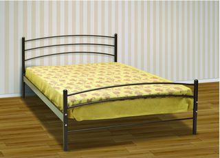 Ημίδιπλο κρεβάτι μεταλλικό Ασπρο (1.10 x 1.90) 