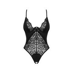 Plus size Obsessive Bellastia crotchless teddy Black-thumb-5