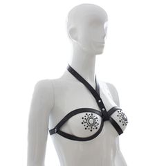 Mini leather strap Bra (without nipple covers)-thumb-3