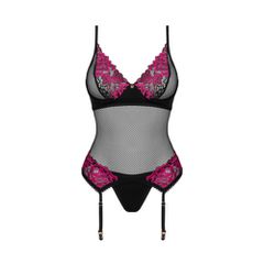 Obsessive Rosenty black corset and thong-thumb-1