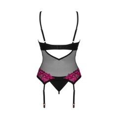 Obsessive Rosenty black corset and thong-thumb-2