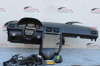 Αερόσακος  Set  MERCEDES A-CLASS (W169) (2004-2012)     οδηγού ,συνοδηγού με ταμπλό, ζώνες, ταινία, εγκέφαλος