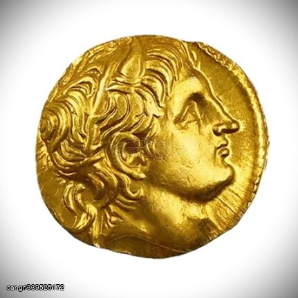 Χρυσό νόμισμα Μέγας Αλέξανδρος αντίγραφο 24Κ 3macro επίχρυσο 